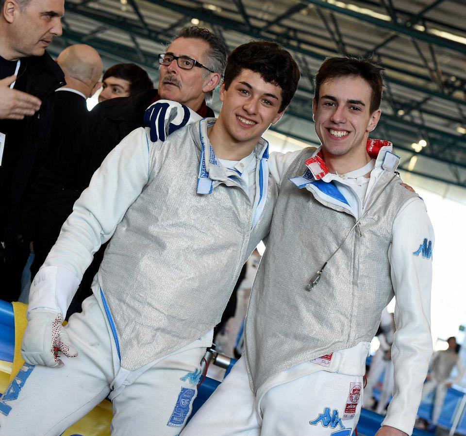 Udine  06.03.2015- Coppa del Mondo U20  Andrea Funaro e Filippo  (Foto Bizzi per Federscherma)