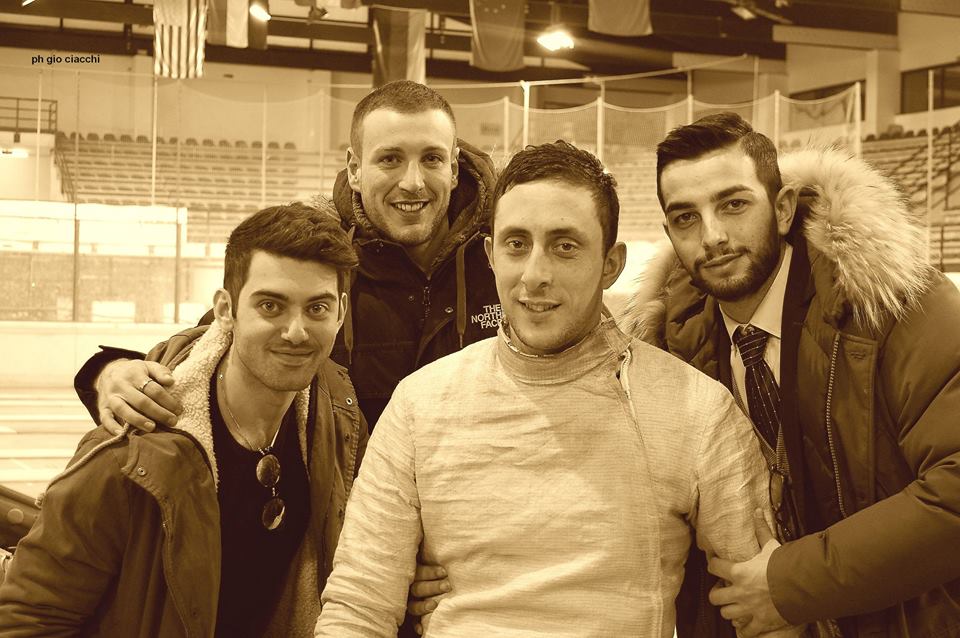 24.01.2016 Ariccia  Fabio Bianchi con Enrico Berrè, Gianluca Filippi e Francesco Cascella (foto G.Ciacchi)