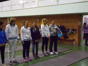 Vince la 3^ Prova di Spada Femminile della VII edizione del Trofeo del Sabato Francesca Quondamcarlo su Eugenia Falqui