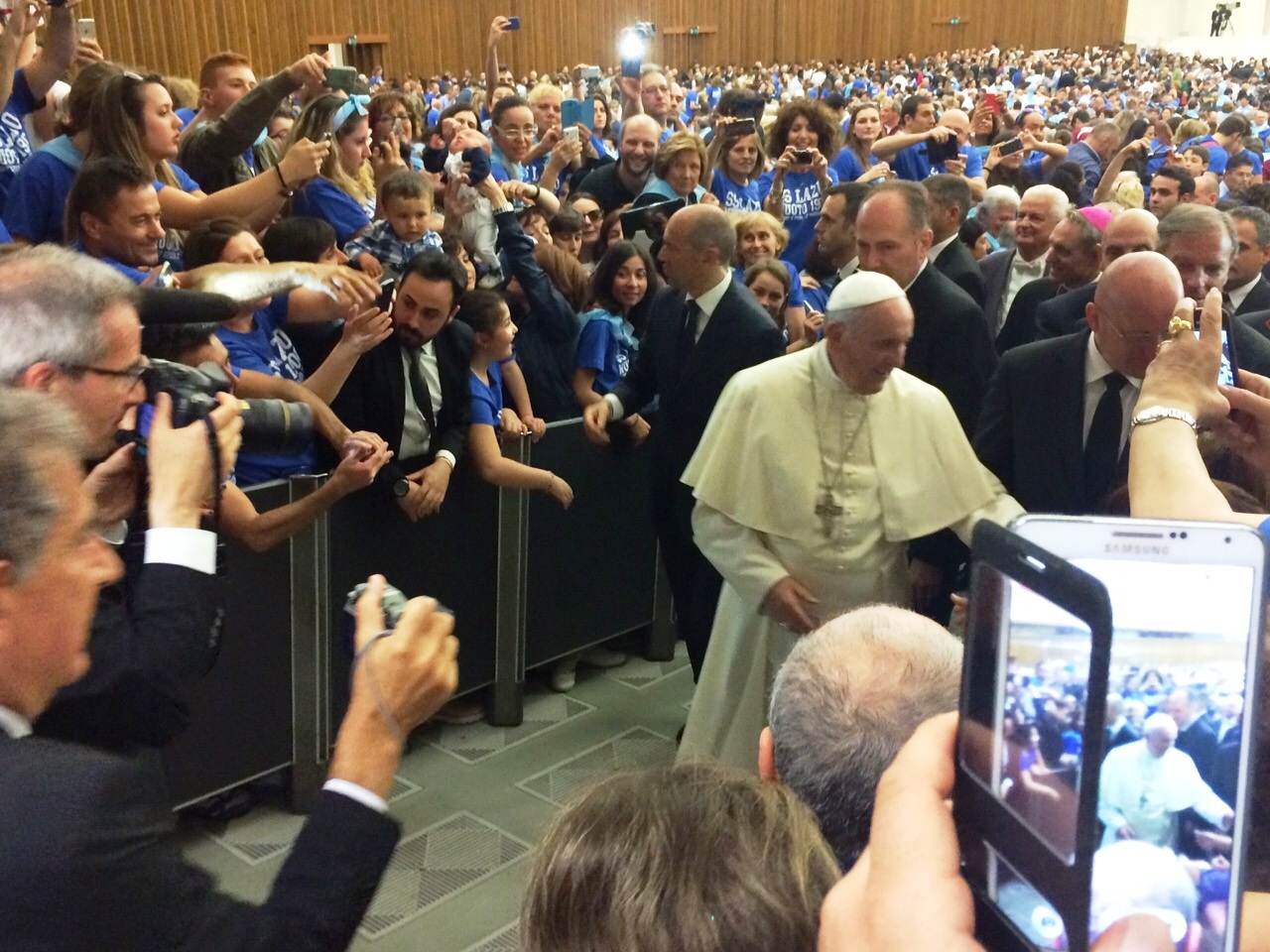 LA POLISPORTIVA LAZIO DA PAPA FRANCESCO