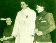 Il podio del Fioretto Femminile - Olimpiadi di Helsinki 1952  (fonte besport.org)