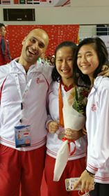 Giochi Asiatici 2016 Igor Celli con Jessica Ong e Nicole 