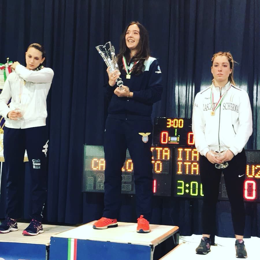 CAMILLA SCHINA CAMPIONESSA ITALIANA U23 DI SCIABOLA FEMMINILE