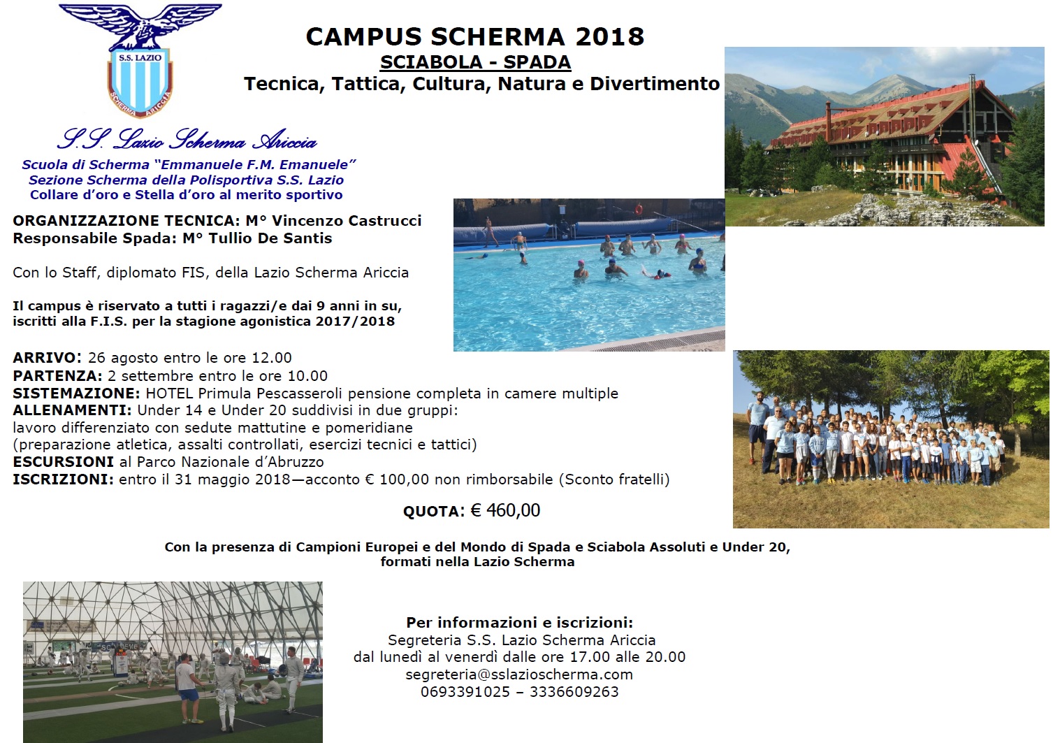 Campus Scherma S.S. Lazio 2018