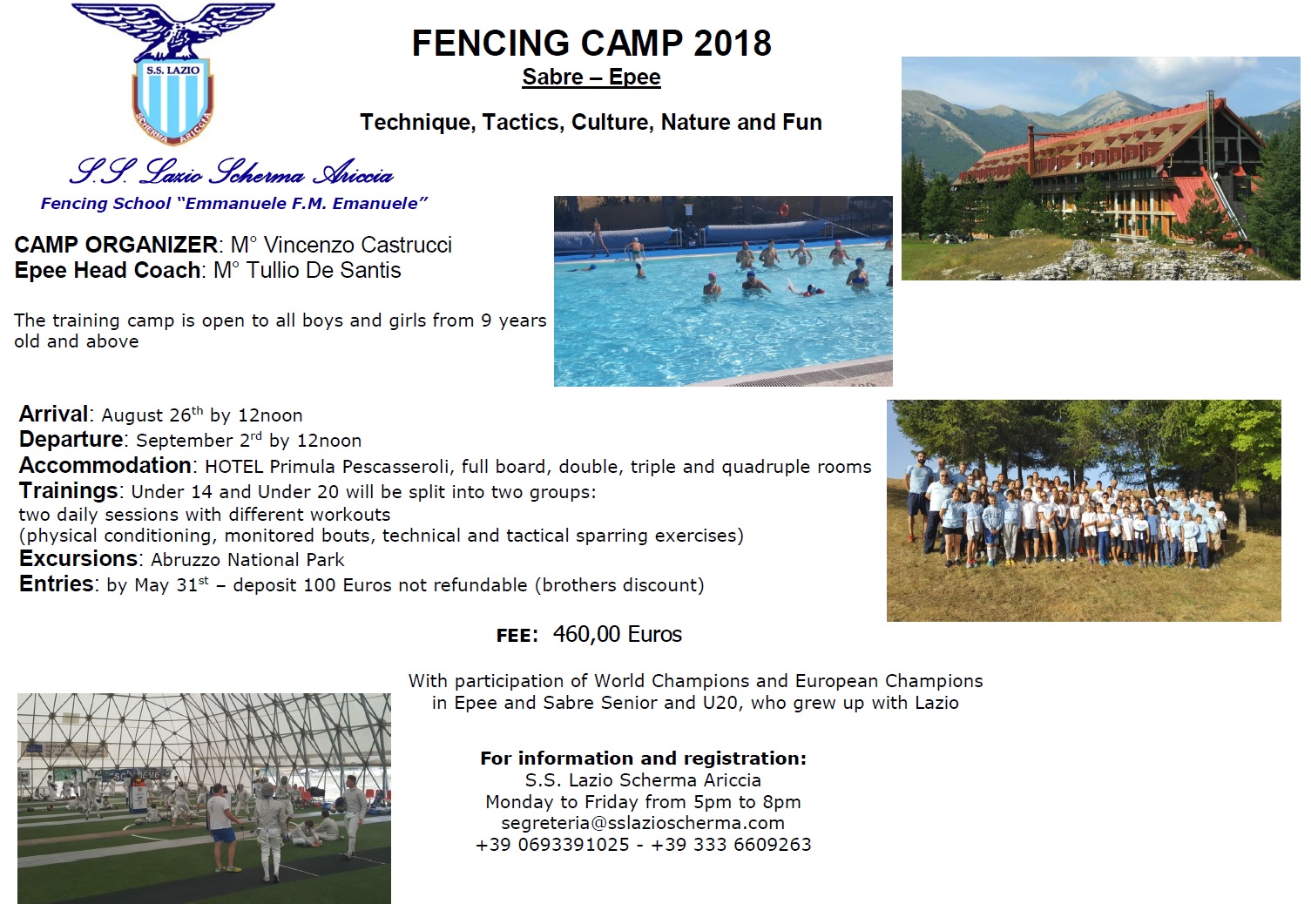 S.S. Lazio Fencing Camp 2018